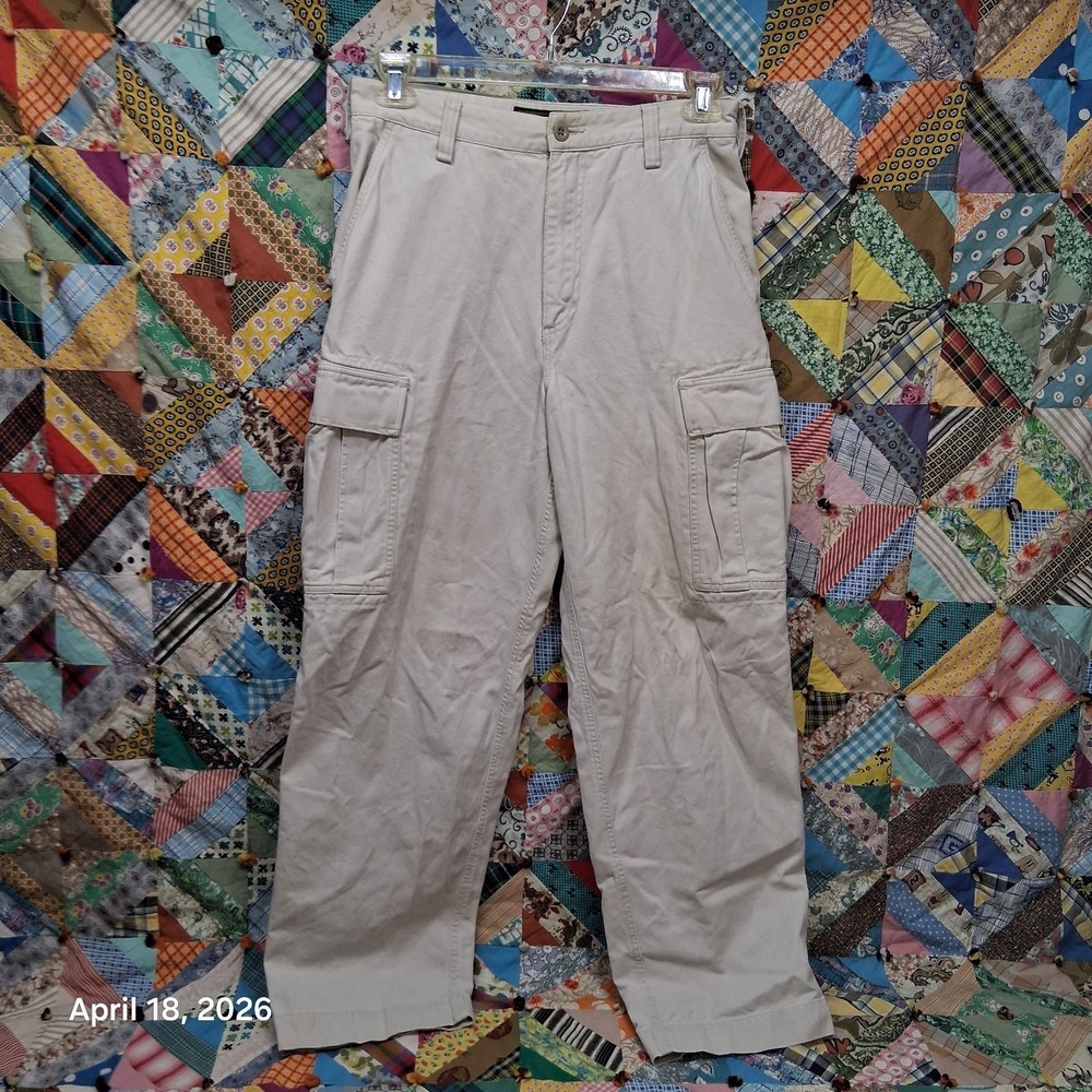 Y2K Abercrombie and Fitch Cargo Pants Mens 30 R Khaki Stone Streetwear
